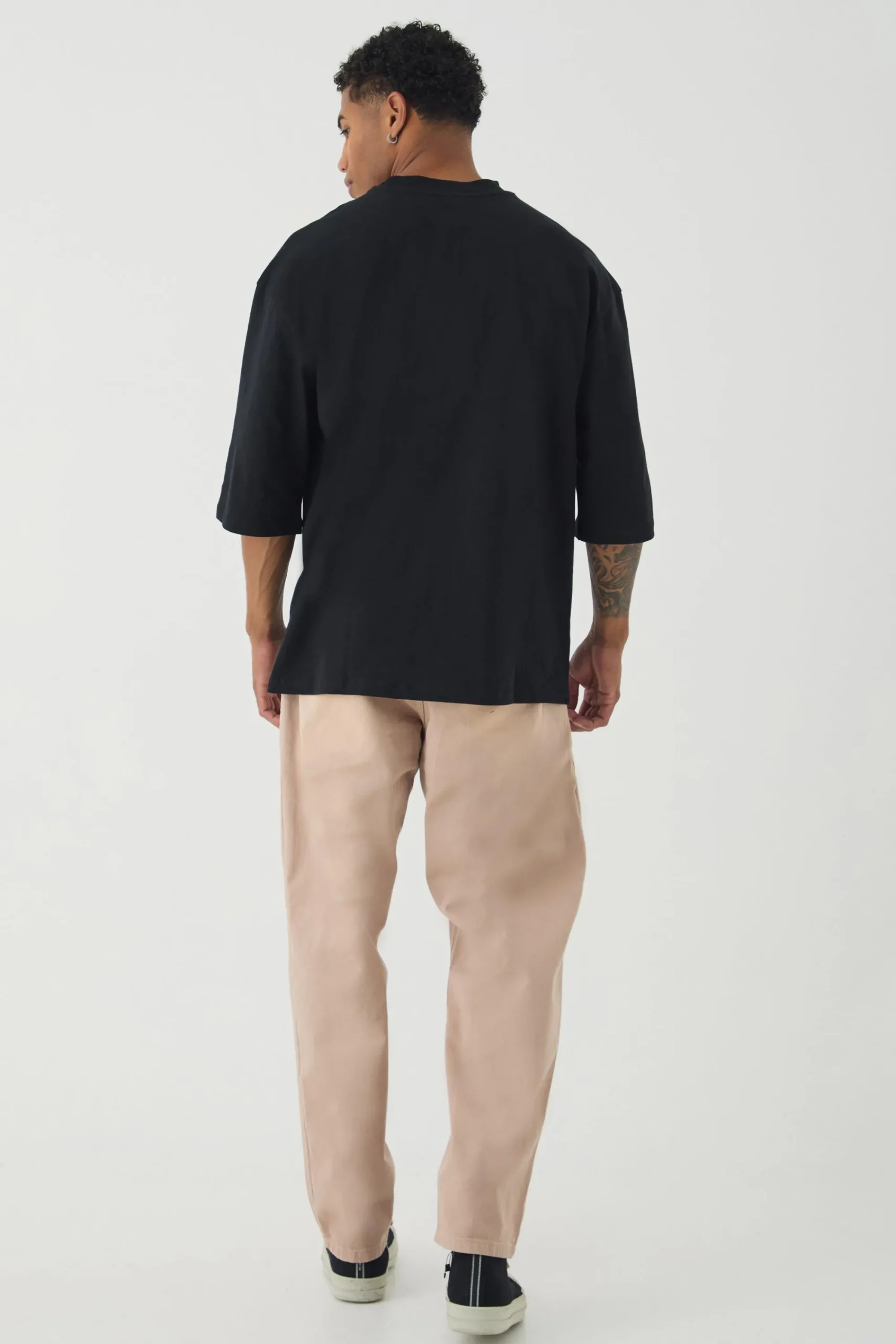 Oversized Metallic Distressed Graphic T-shirt | UK^boohooMAN New