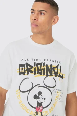 Oversized Mickey Mouse Disney License T-shirt | UK^boohooMAN