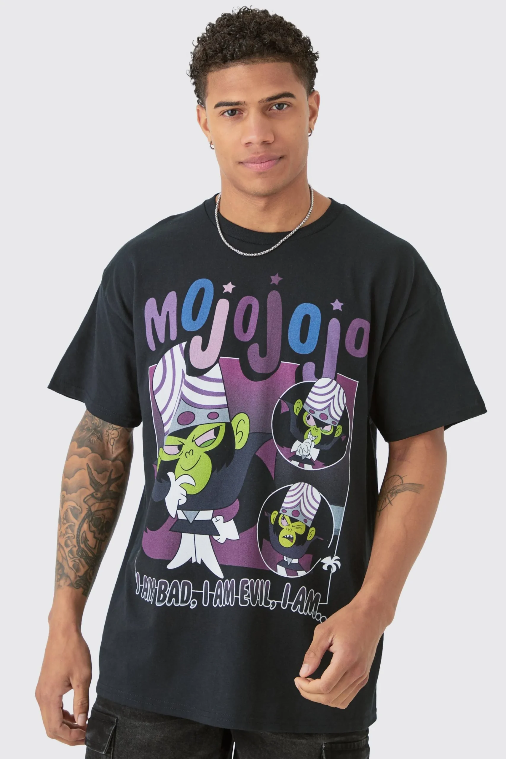 Oversized Mojojojo Powerpuff Girls License T-shirt | UK^boohooMAN Outlet