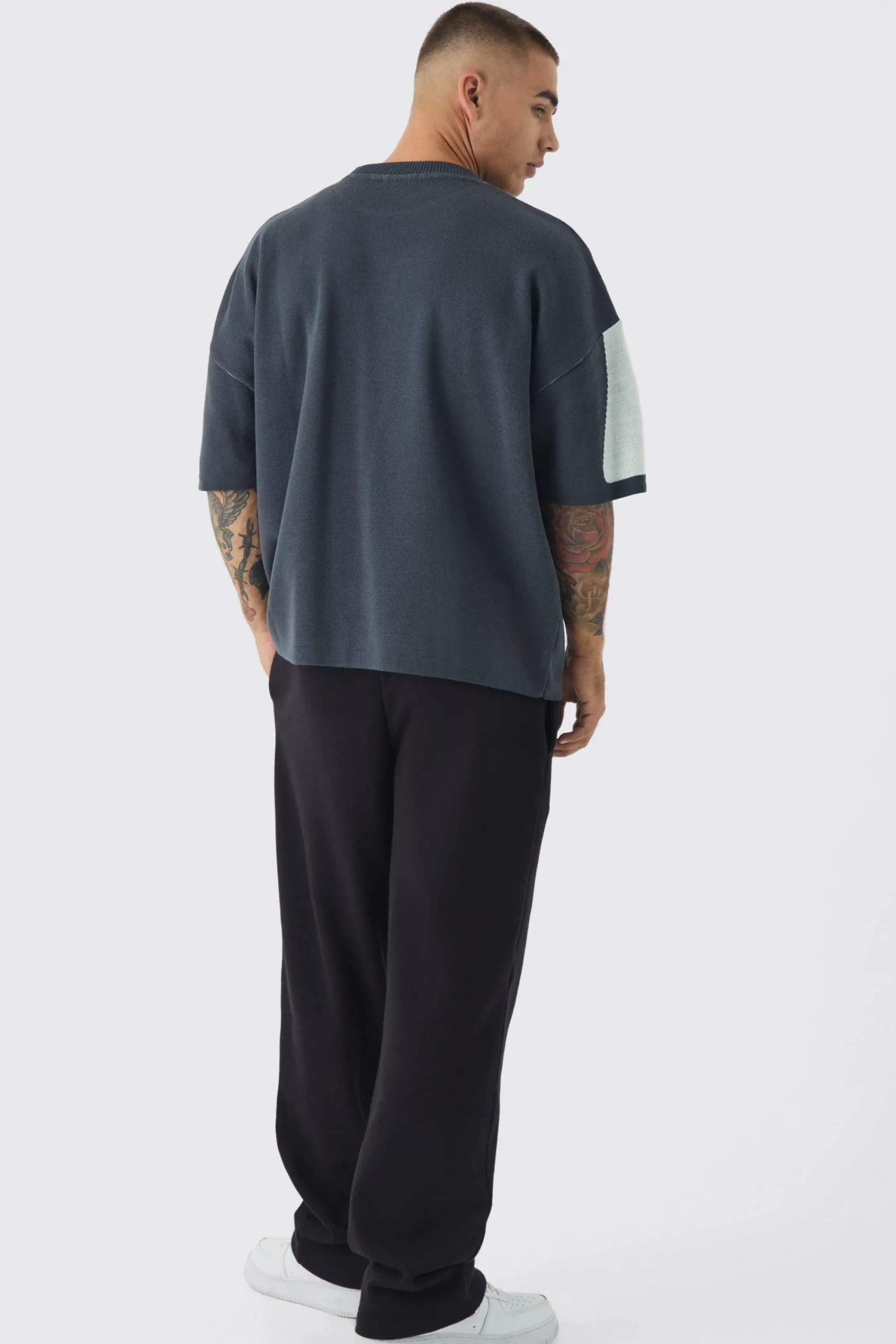 Oversized Moto 100 Knitted T-Shirt | UK^boohooMAN