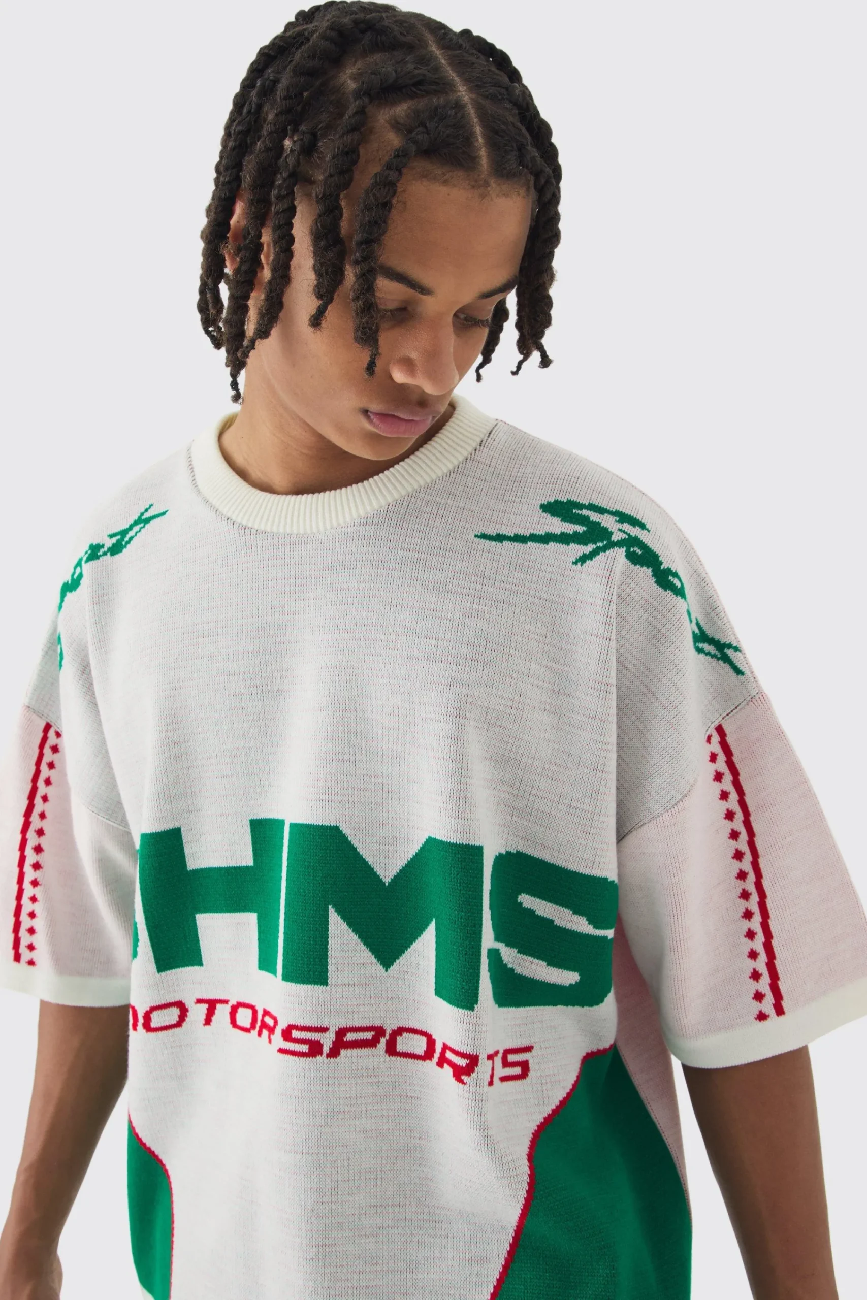 Oversized Moto Knitted T-shirt | UK^boohooMAN Outlet
