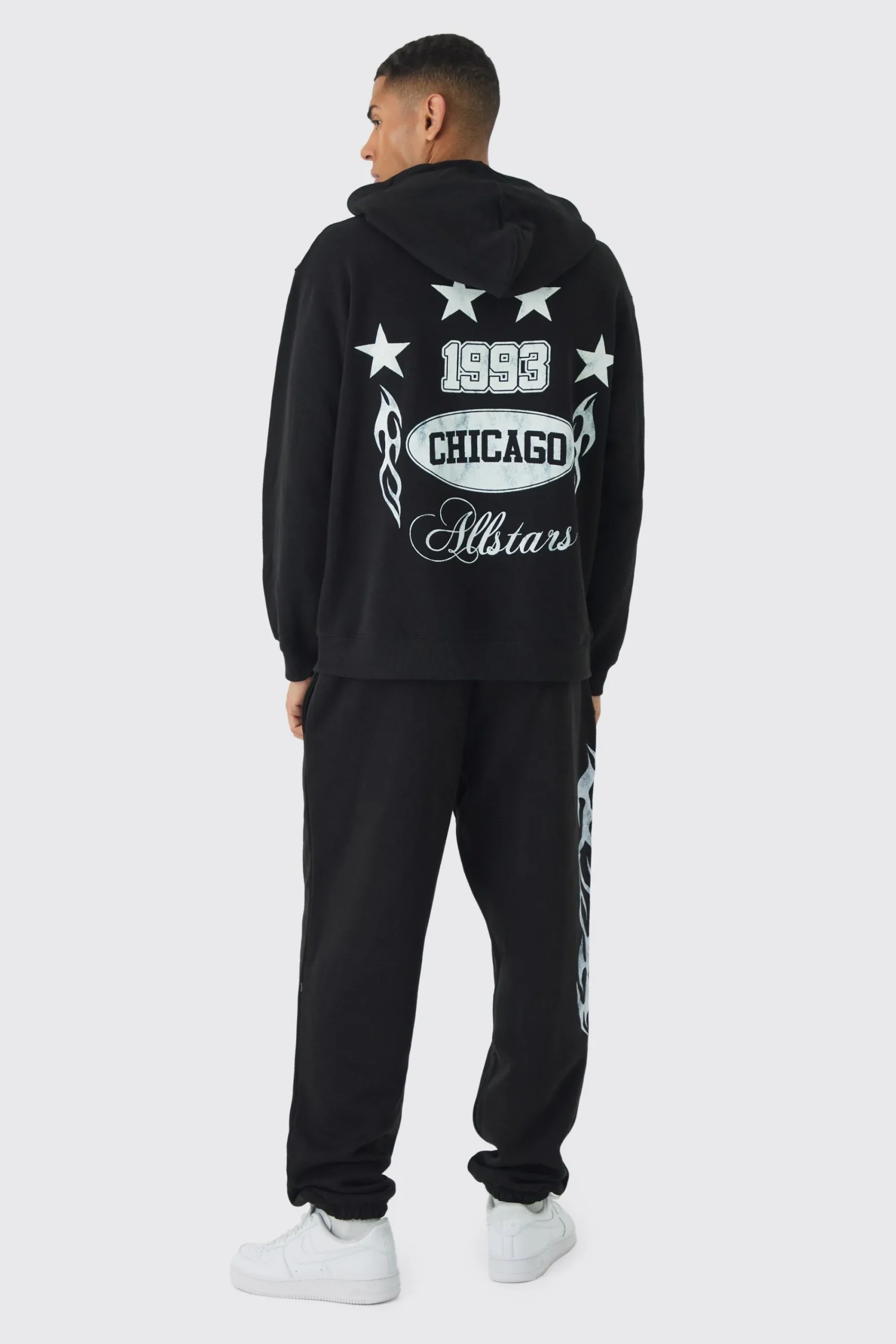boohooMAN Oversized Moto Printed Tracksuit | UK| Tracksuits