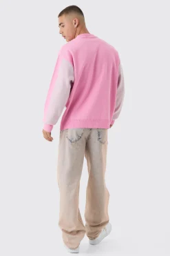 boohooMAN Oversized Moto Stripe Knitted Jumper | UK| Knitwear