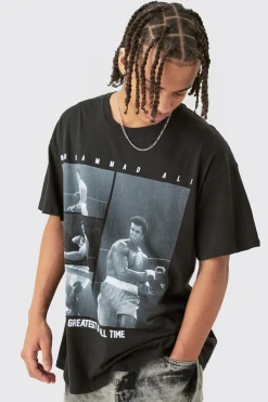 Oversized Muhammad Ali License T-shirt | UK^boohooMAN Hot