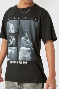 Oversized Muhammad Ali License T-shirt | UK^boohooMAN Hot