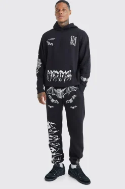 boohooMAN Oversized Multi Printed Tracksuit | UK| Tracksuits