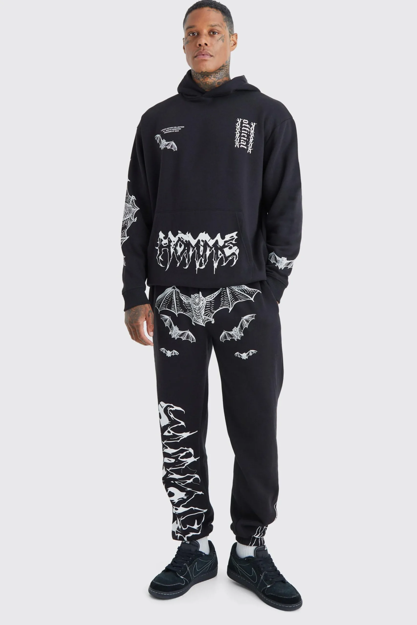 boohooMAN Oversized Multi Printed Tracksuit | UK| Tracksuits