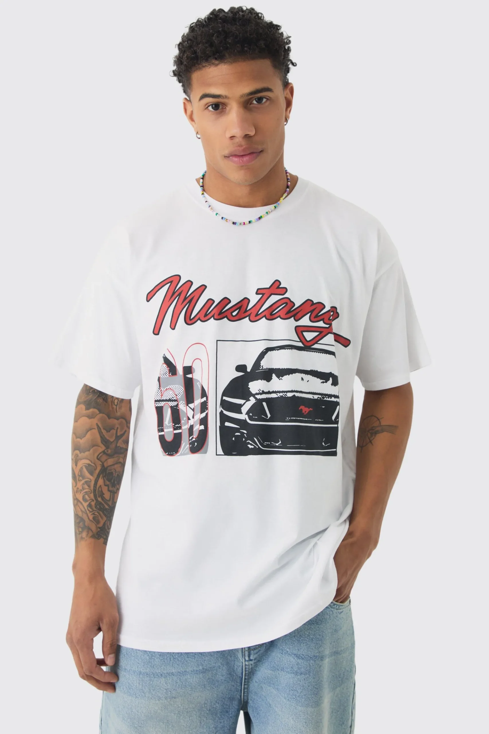 Oversized Mustang License T-shirt | UK^boohooMAN Best