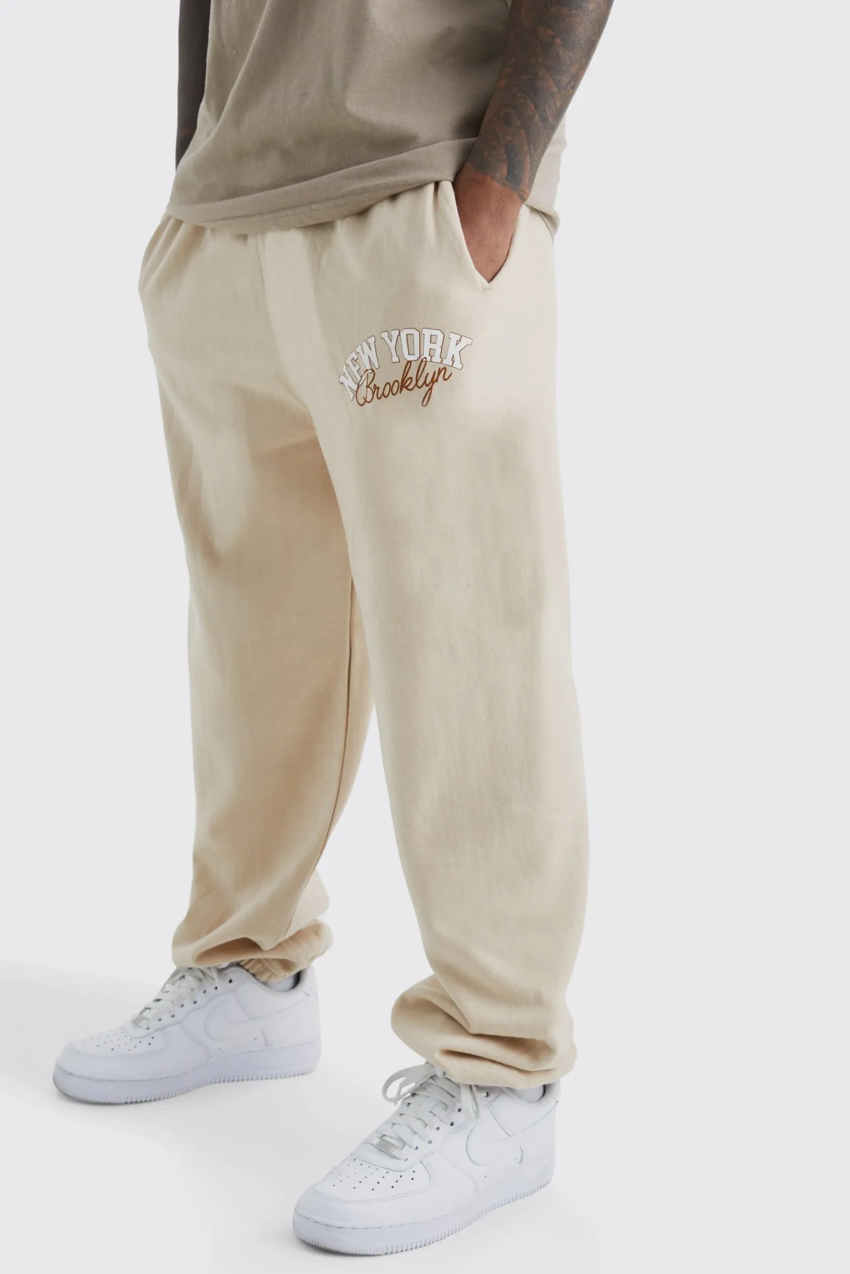 boohooMAN Oversized New York Varsity Jogger | UK| Joggers