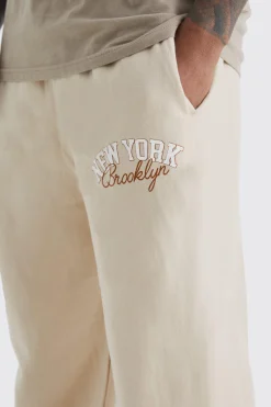 boohooMAN Oversized New York Varsity Jogger | UK| Joggers