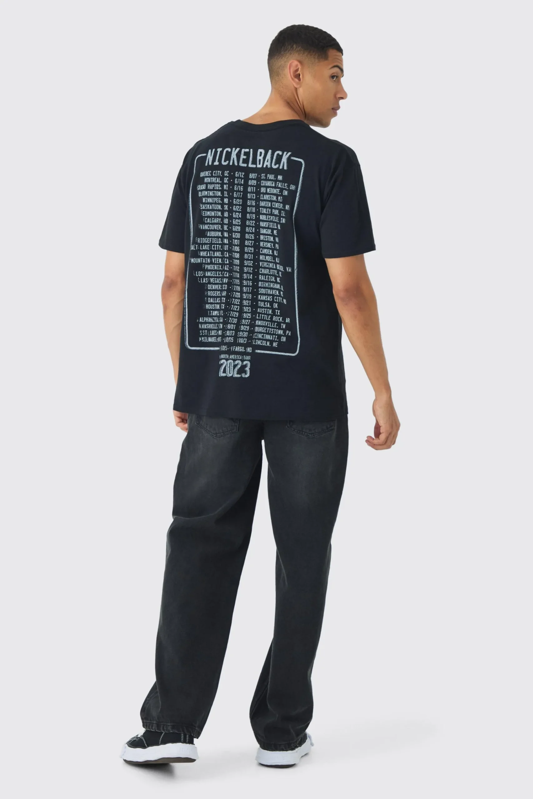 Oversized Nickleback License Print T-Shirt | UK^boohooMAN