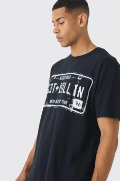 Oversized Nickleback License Print T-Shirt | UK^boohooMAN