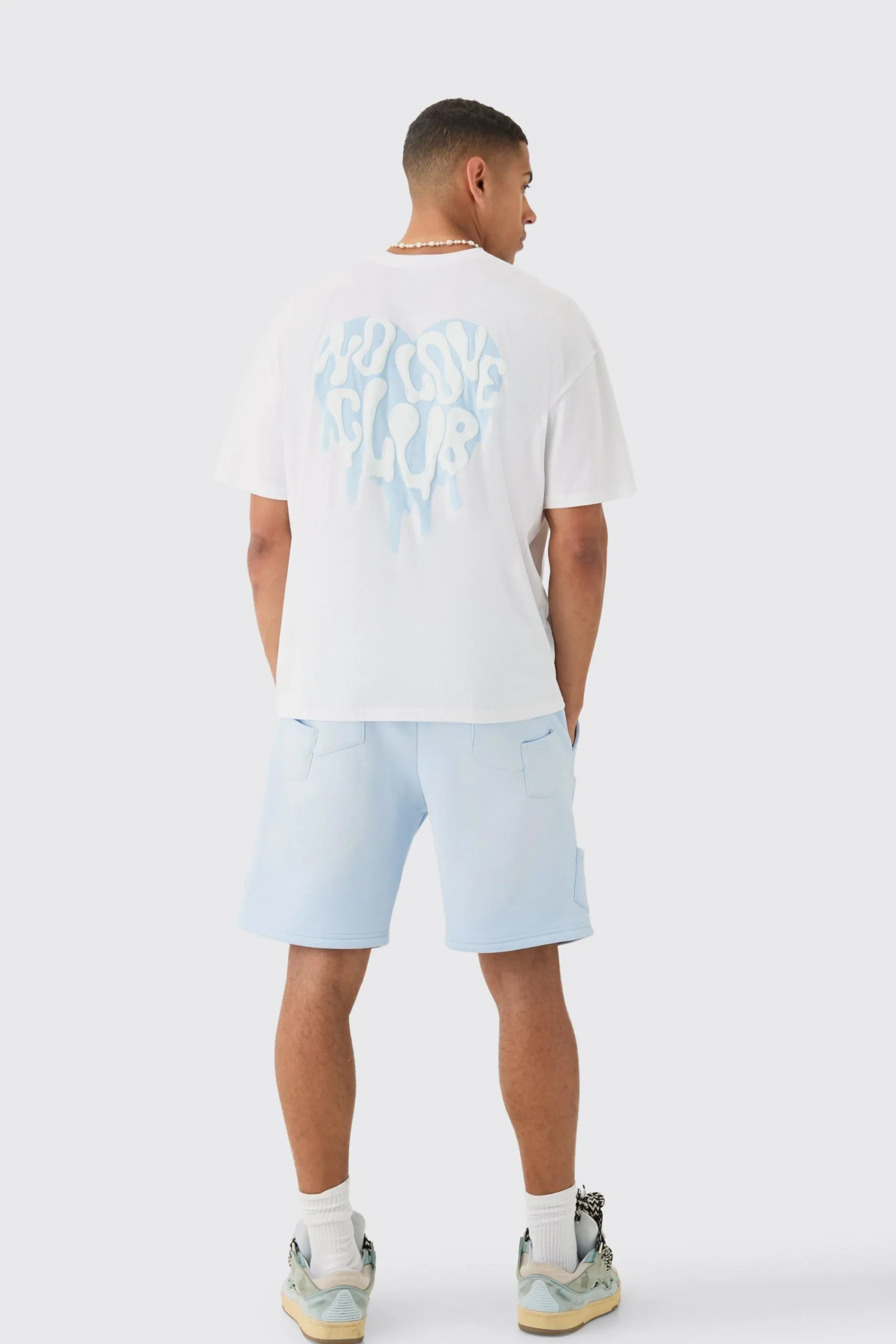 Oversized No Love Club Puff Back Print T-shirt | UK^boohooMAN New