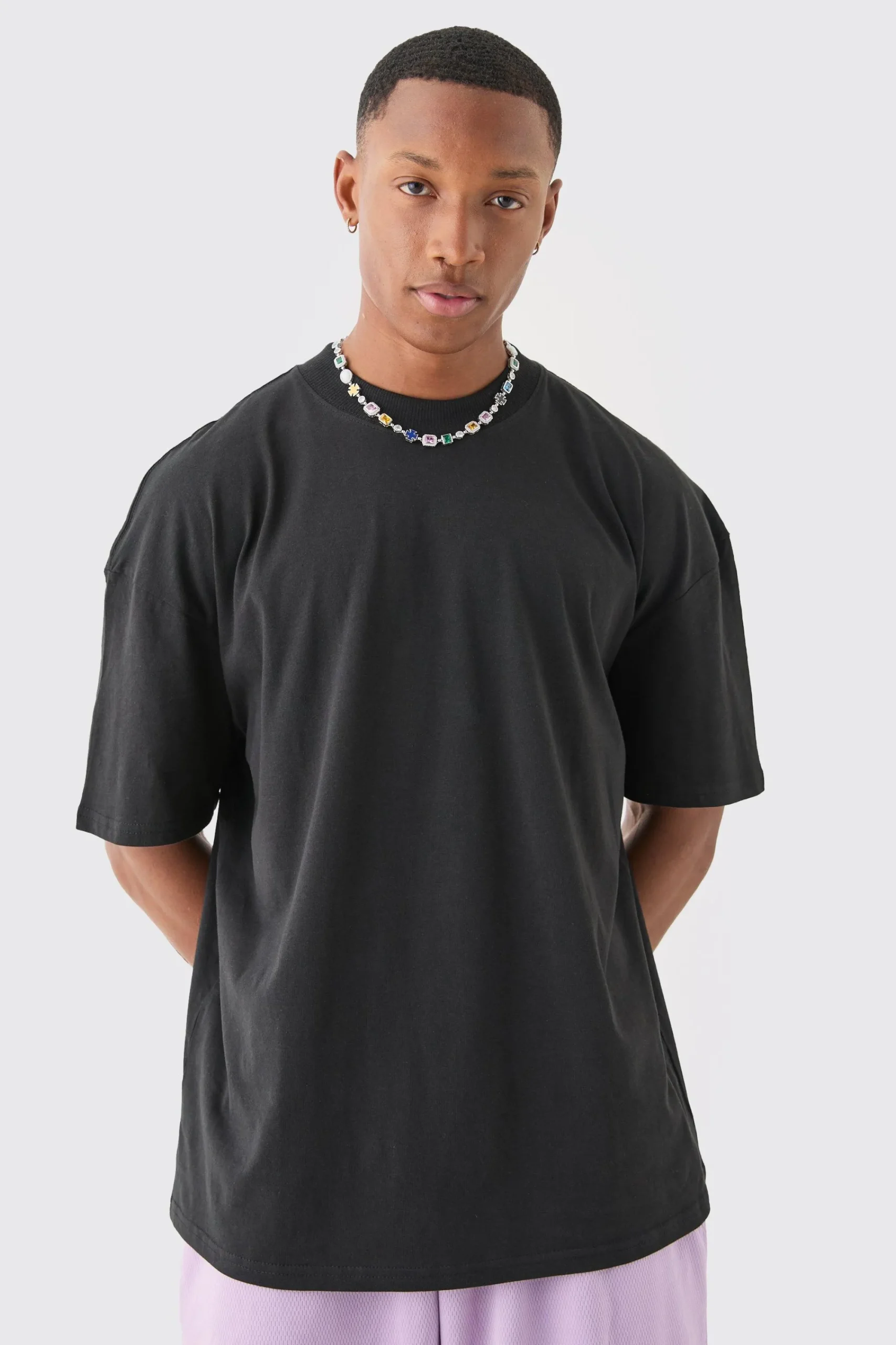 Oversized Nouvelle Floral Back Print T-shirt | UK^boohooMAN New