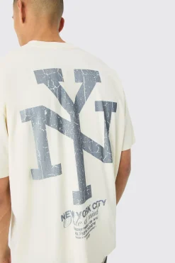 Oversized Ny Graphic T-shirt | UK^boohooMAN Sale