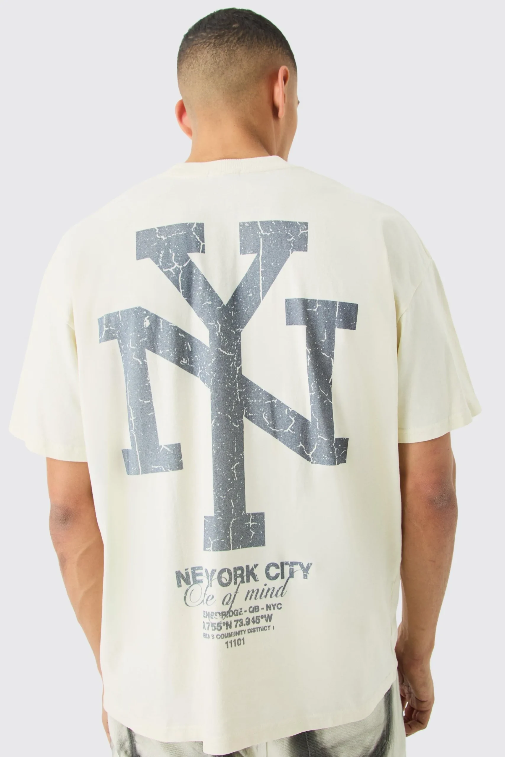 Oversized Ny Graphic T-shirt | UK^boohooMAN Sale