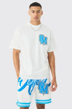 boohooMAN Oversized Ofcl Basketball T-shirt And Short Set | UK| Sets & Co-Ords|Tracksuits
