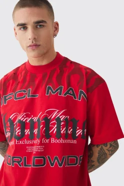 Oversized OFCL Man Homme Distressed Heavyweight T-shirt | UK^boohooMAN Best