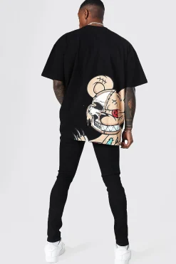 Oversized Ofcl Man Teddy Graphic T-shirt | UK^boohooMAN Outlet