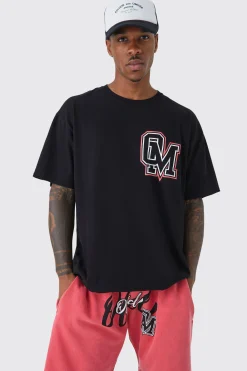 boohooMAN Oversized Ofcl Varsity T-shirt & Short Set | UK| Tracksuits