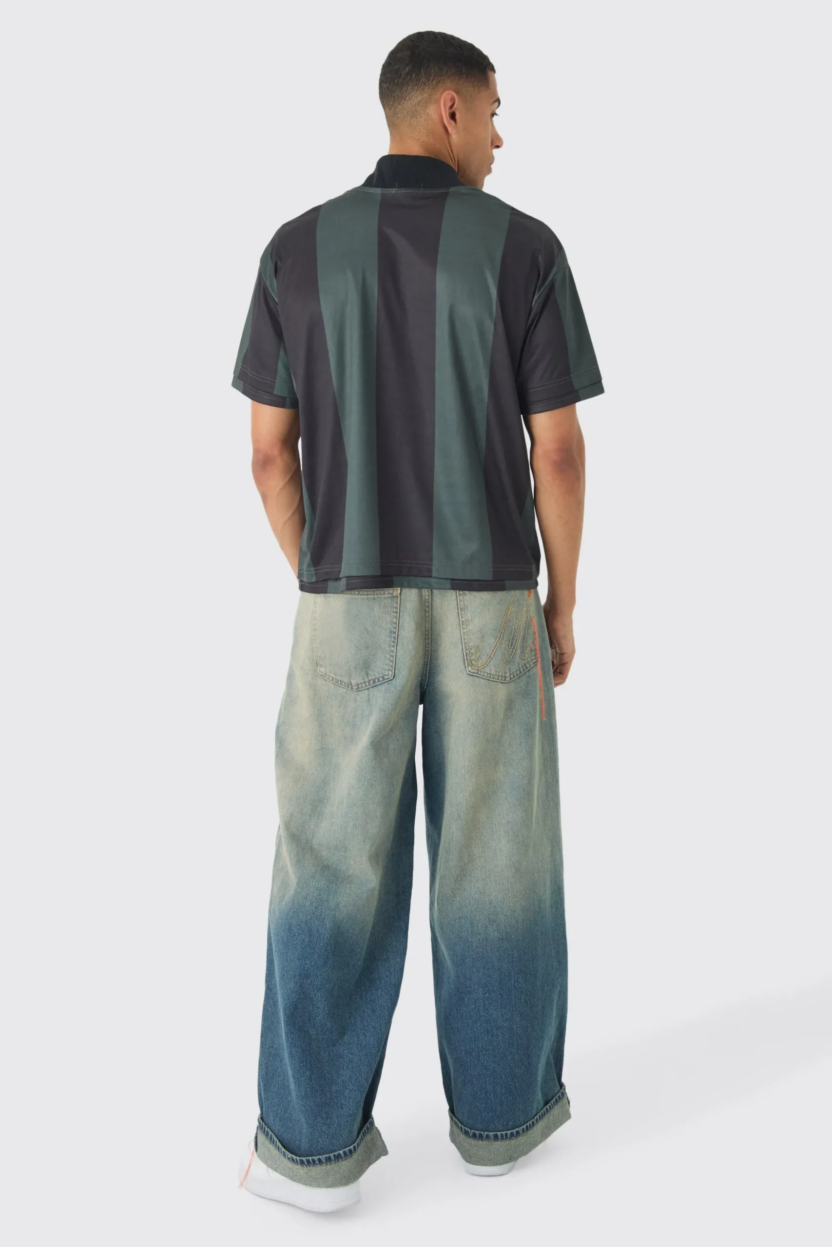 Oversized Offcl Man Boxy Half Sleeve Football T-shirt | UK^boohooMAN New