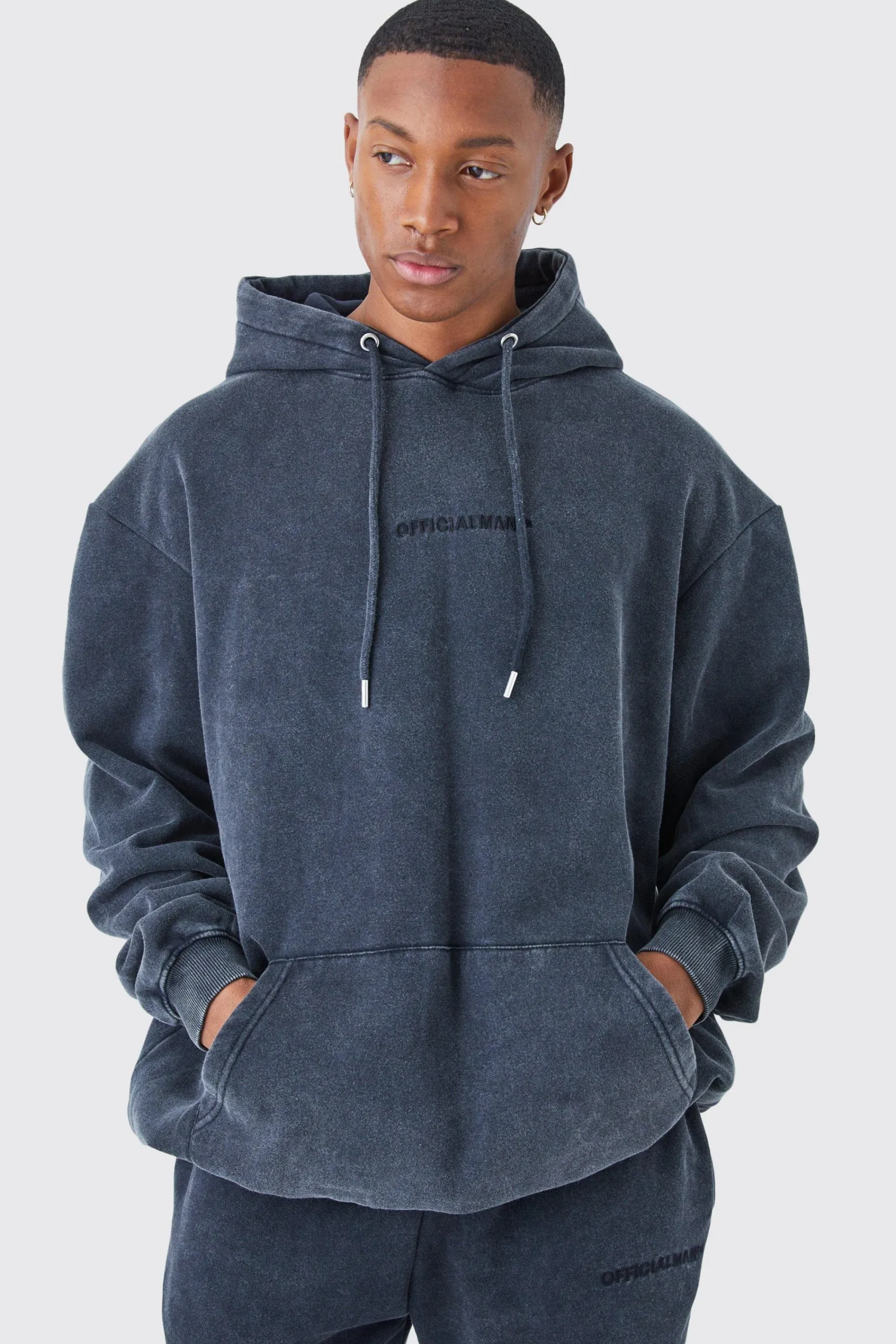 boohooMAN Oversized Official Acid Wash Hooded Tracksuit | UK| Tracksuits