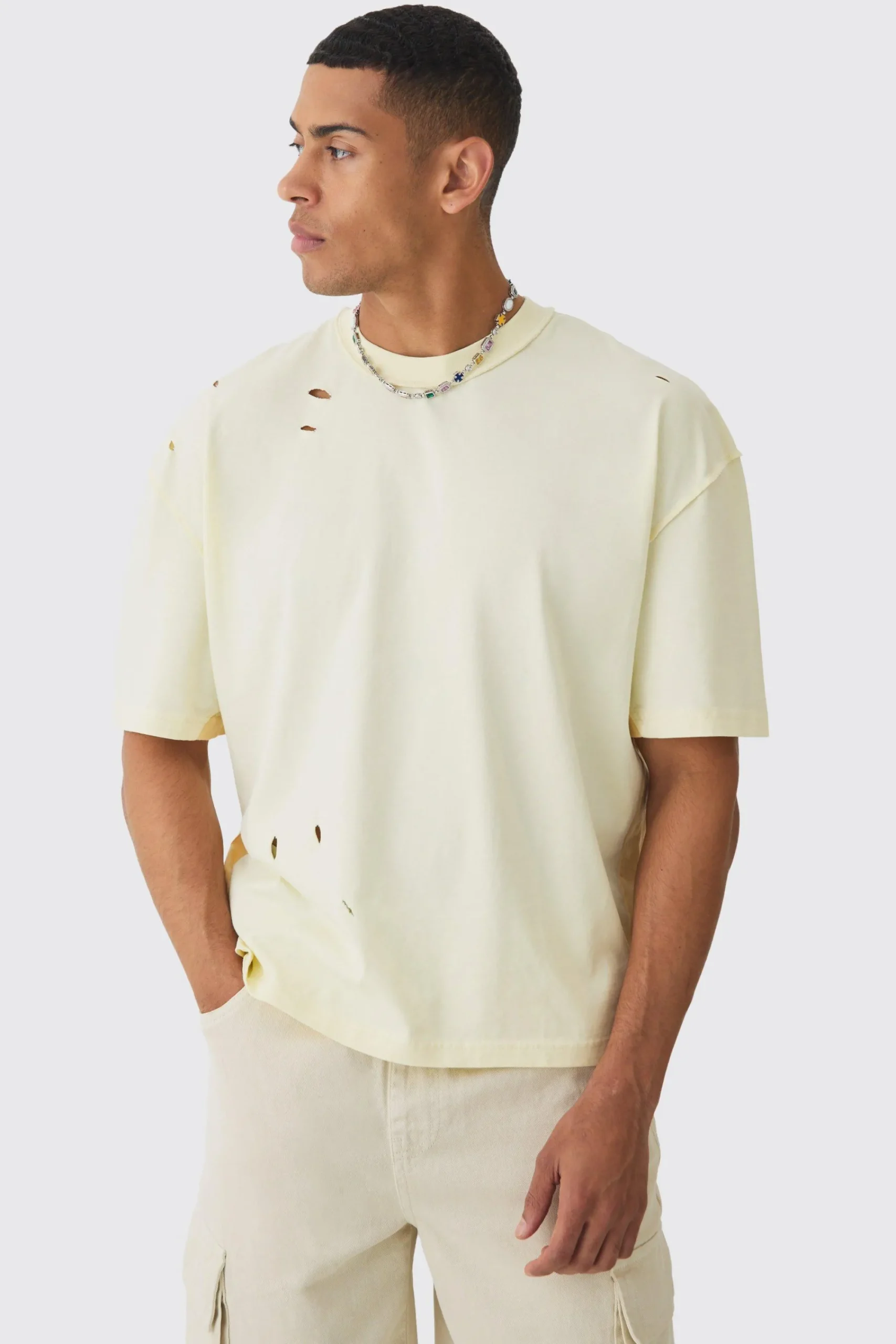 Oversized Official Applique Wash Heavyweight T-shirt | UK^boohooMAN Clearance