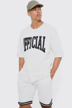 boohooMAN Oversized Official Baseball Polo & Short Set | UK| Tracksuits