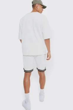 boohooMAN Oversized Official Baseball Polo & Short Set | UK| Tracksuits