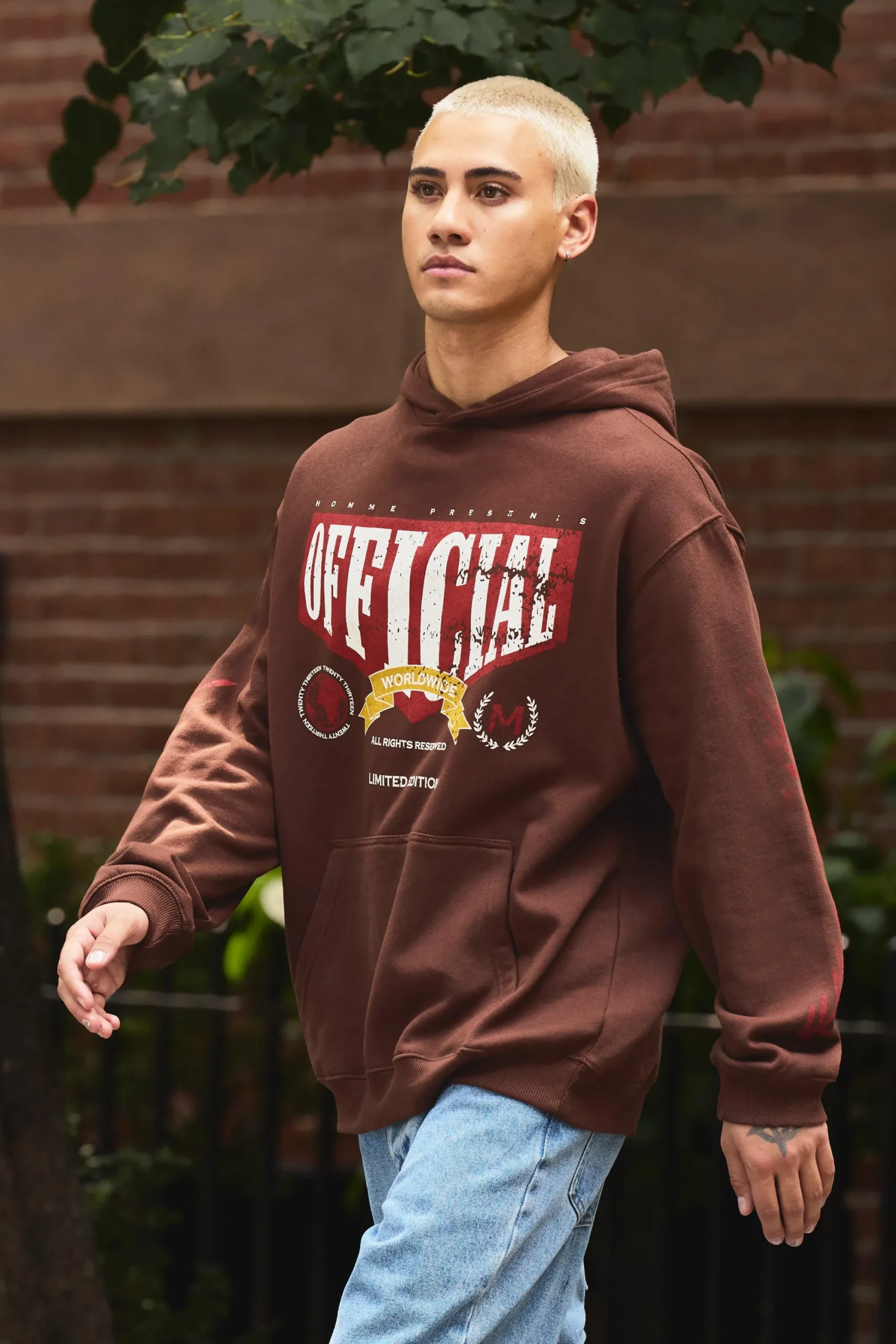 boohooMAN Oversized Official Cracked Print Hoodie | UK| Hoodies & Sweatshirts