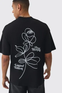 Oversized Official Floral Print T-shirt | UK^boohooMAN New