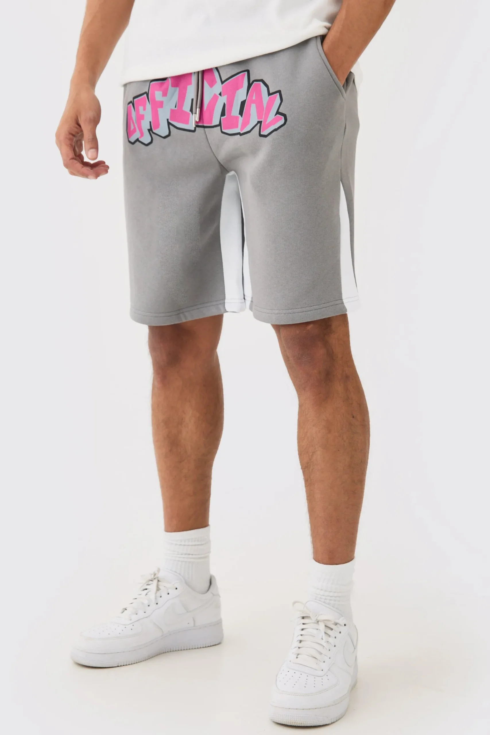 boohooMAN Oversized Official Grafitti Gusset Shorts | UK| Shorts
