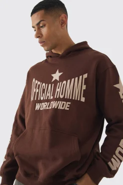 boohooMAN Oversized Official Homme Print Hoodie | UK| Hoodies & Sweatshirts