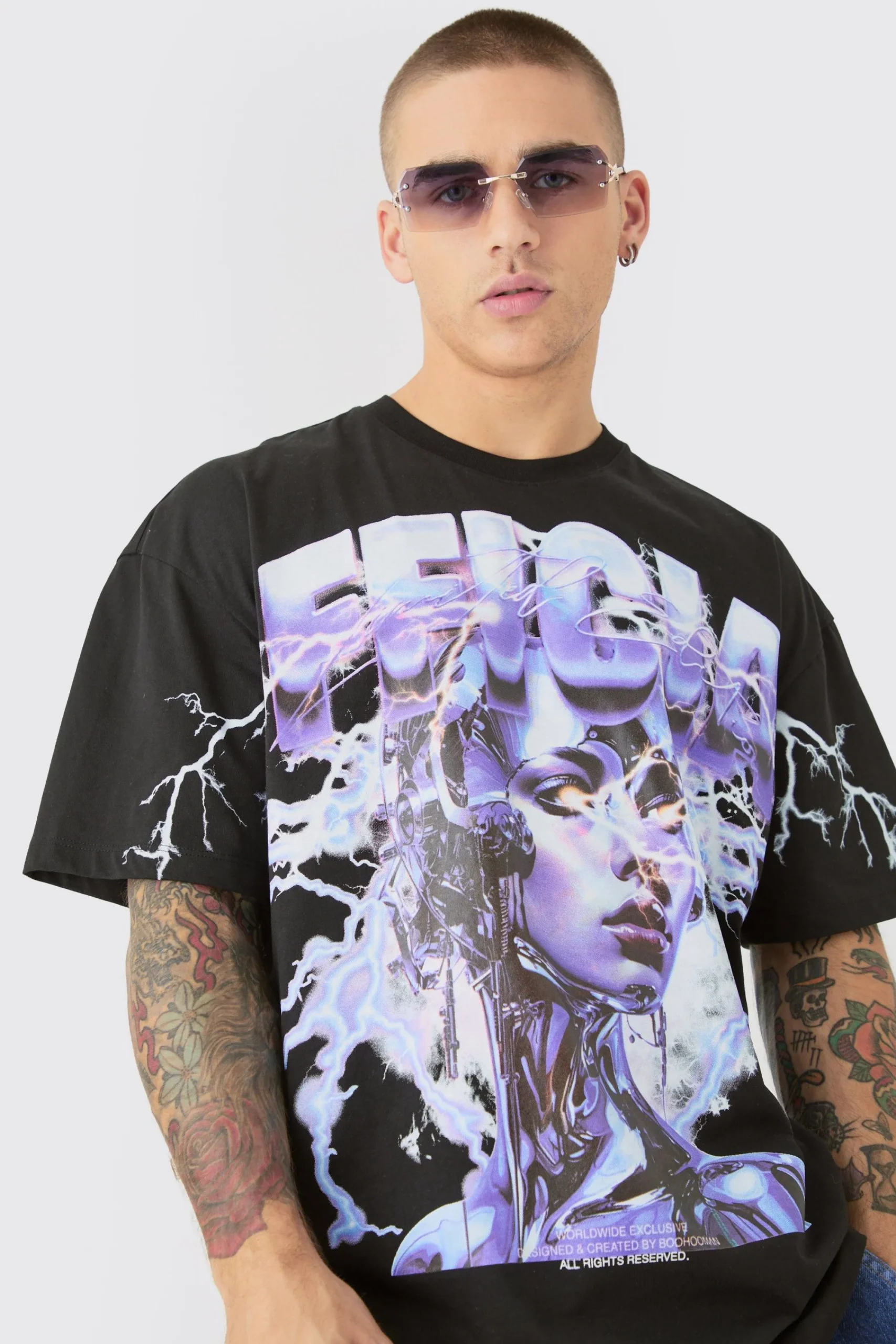 Oversized Official Large Graphic T-shirt | UK^boohooMAN Clearance