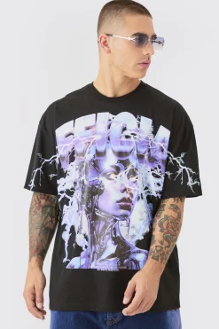 Oversized Official Large Graphic T-shirt | UK^boohooMAN Clearance
