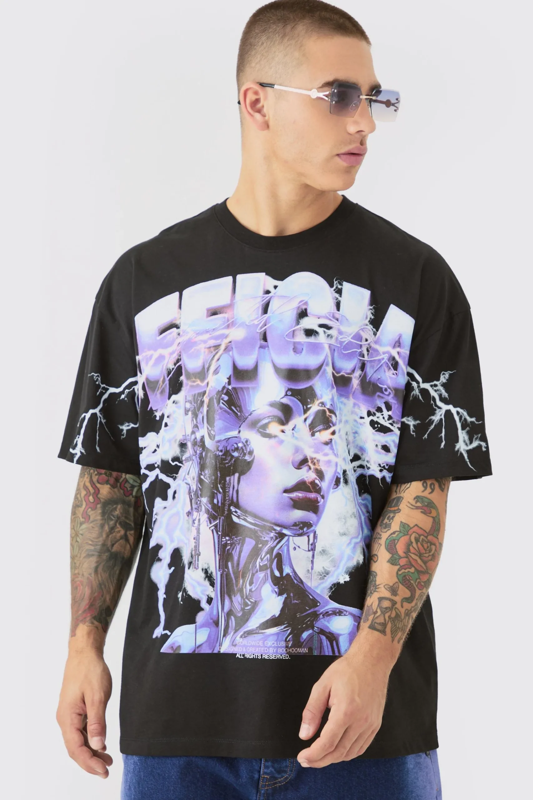 Oversized Official Large Graphic T-shirt | UK^boohooMAN Clearance
