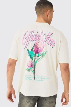 Oversized Official Man Floral T-shirt | UK^boohooMAN