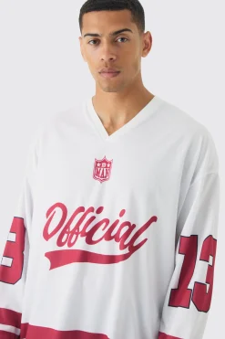 Oversized Official Mesh Hockey Top | UK^boohooMAN Hot