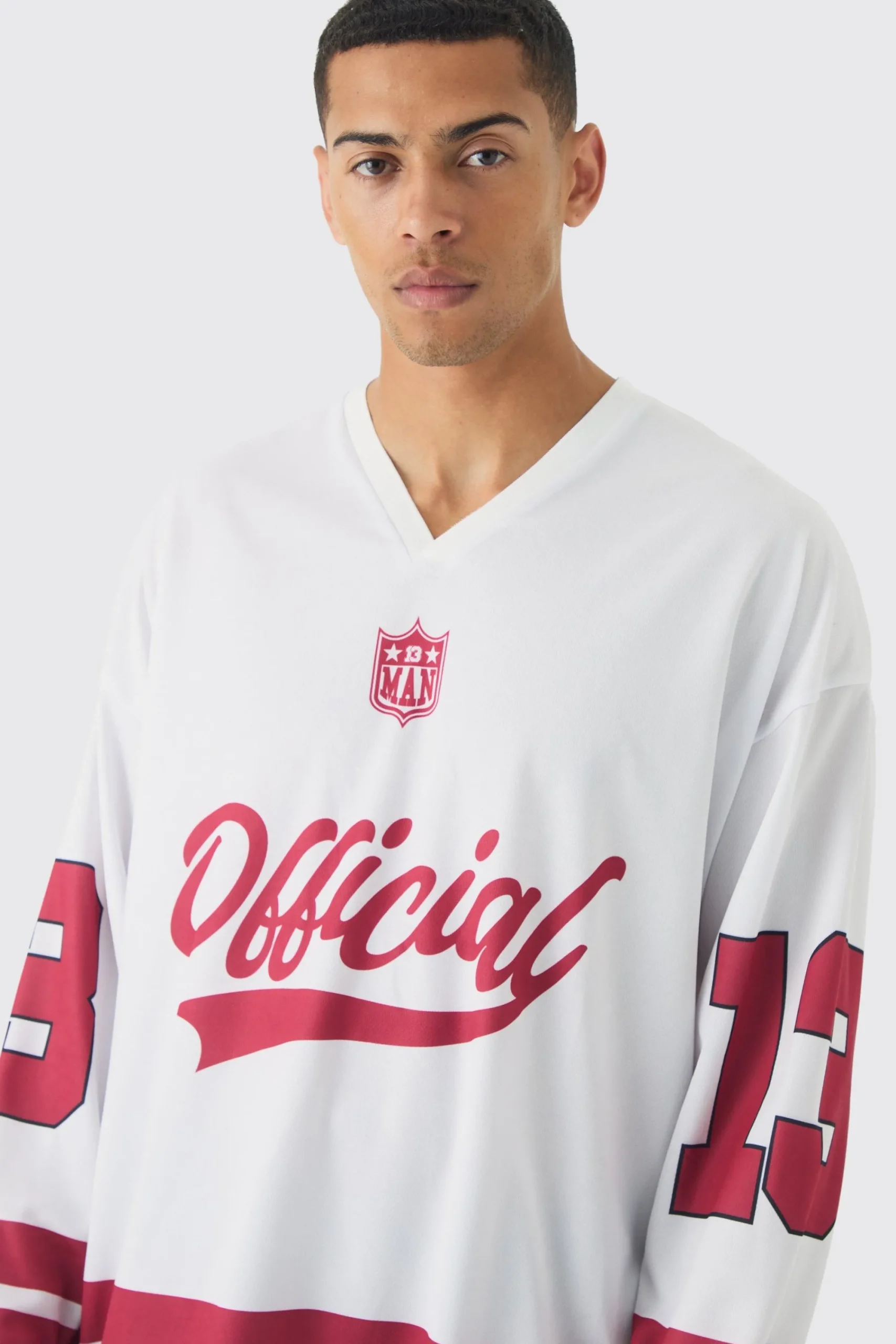 Oversized Official Mesh Hockey Top | UK^boohooMAN Hot