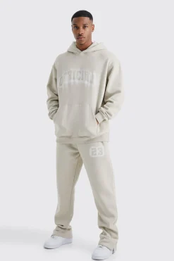 boohooMAN Oversized Official Spray Print Tracksuit | UK| Tracksuits