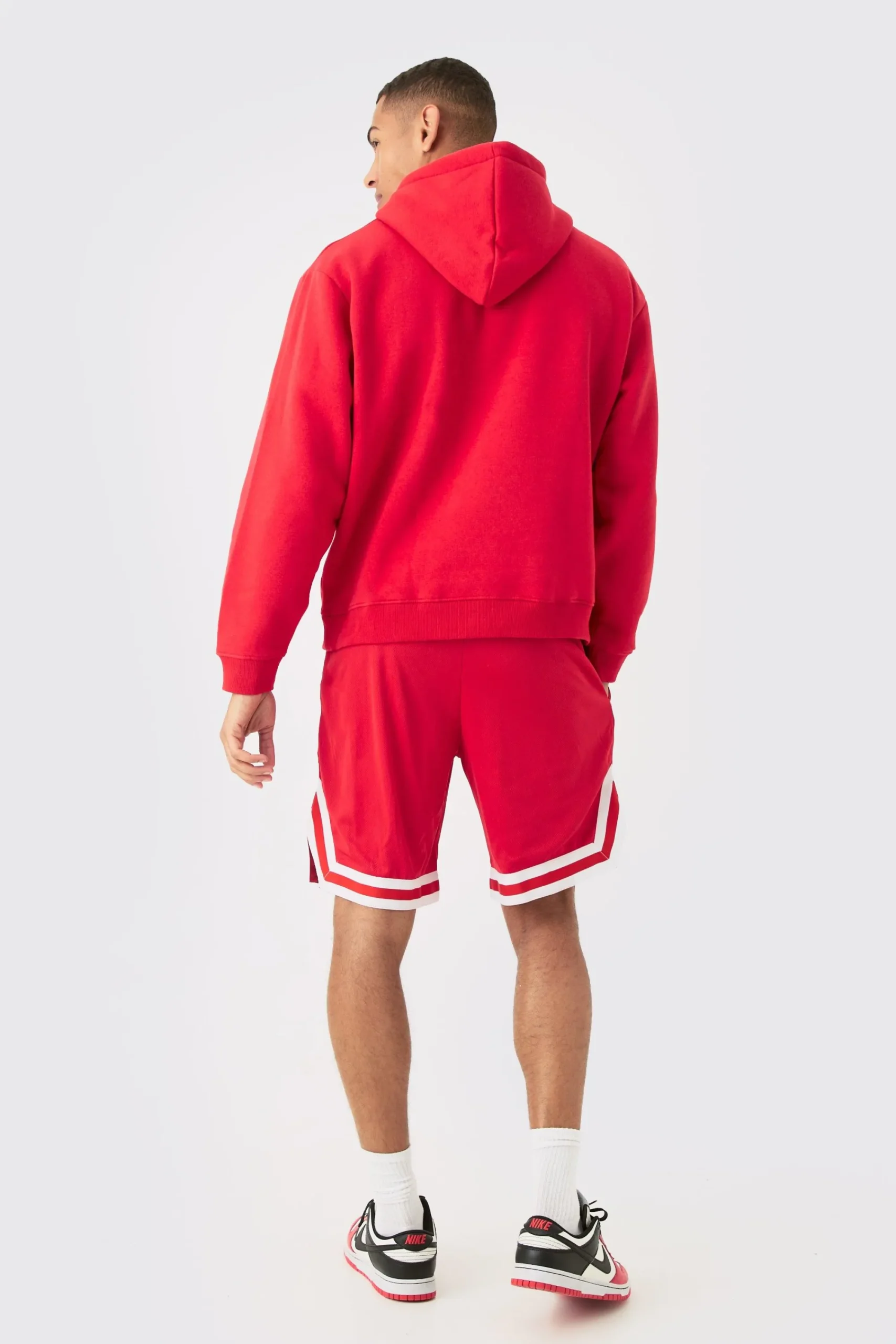 boohooMAN Oversized Official Varsity Hoodie And Basketball Short Tracksuit | UK| Tracksuits