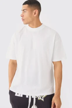 Oversized Over Seams Moto Sport T-shirt | UK^boohooMAN Clearance