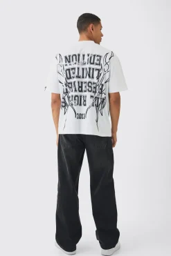 Oversized Over Seams Rottweiler Lightning Graphic T-Shirt | UK^boohooMAN Online