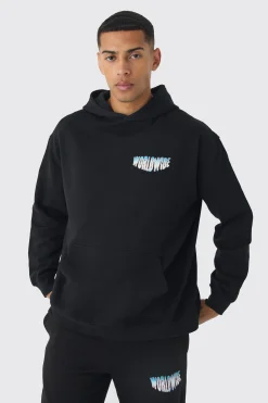 boohooMAN Oversized Over The Seams Lightning Back Graphic Tracksuit | UK| Tracksuits