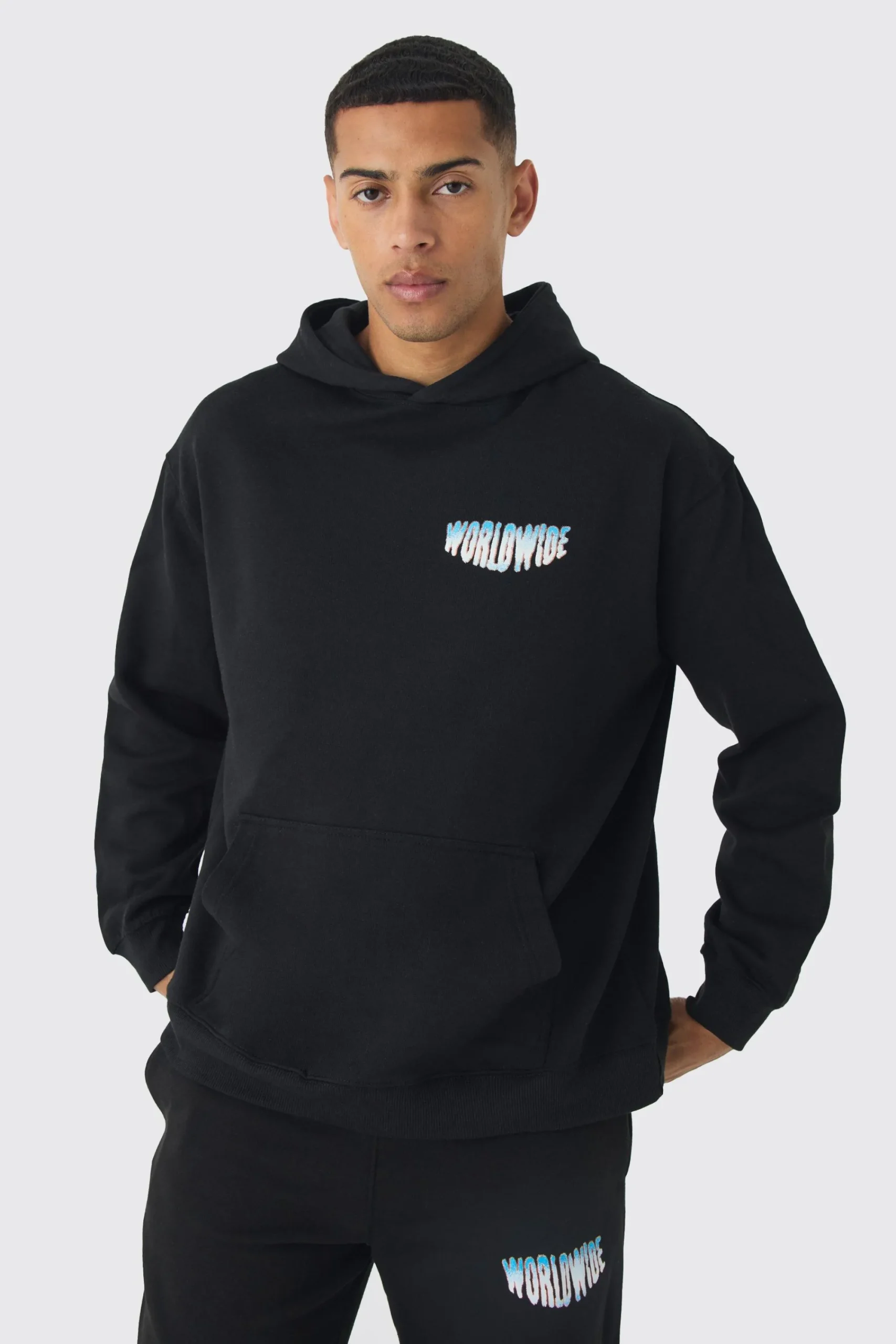 boohooMAN Oversized Over The Seams Lightning Back Graphic Tracksuit | UK| Tracksuits