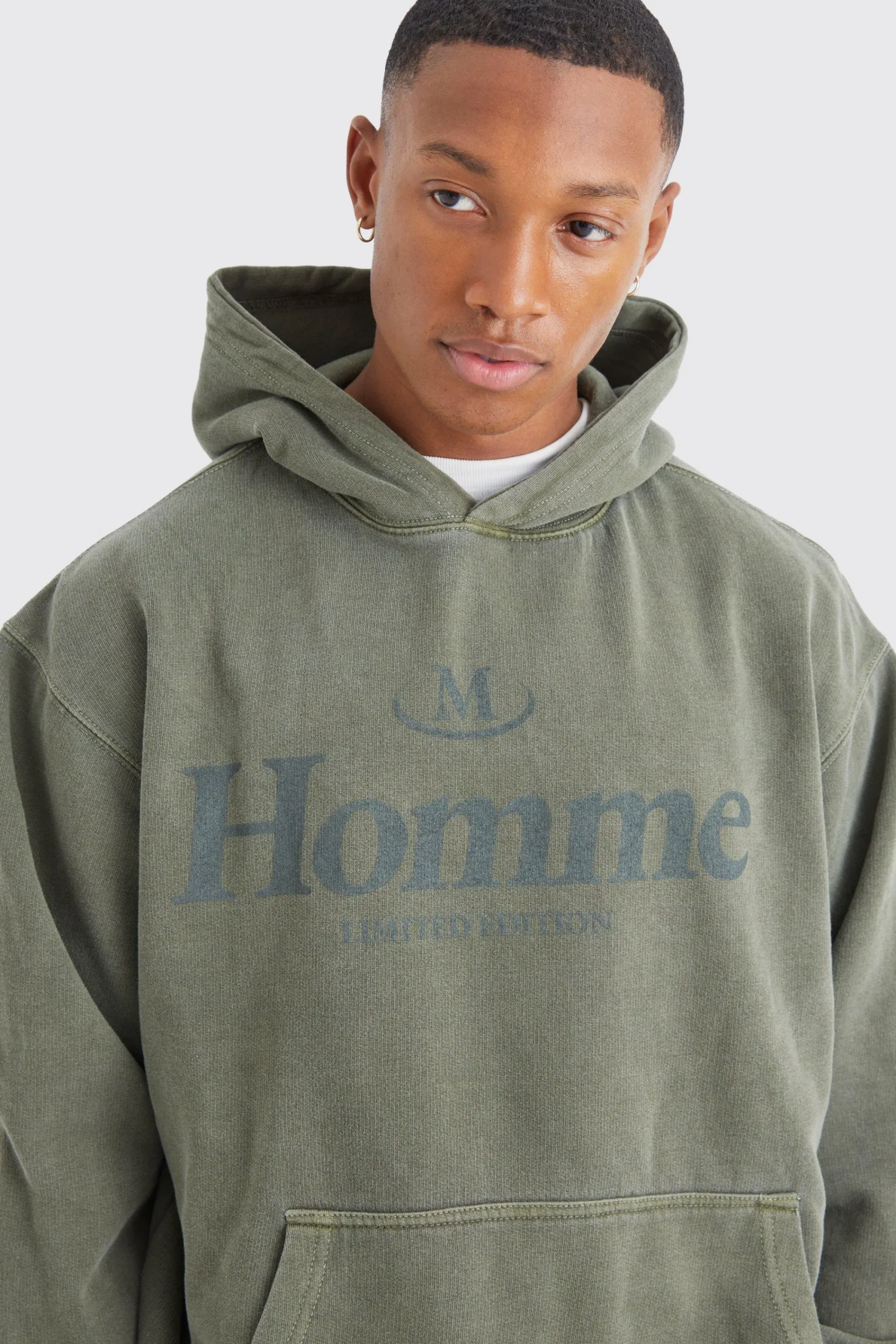 boohooMAN Oversized Overdye Homme Graphic Hoodie | UK| Hoodies & Sweatshirts