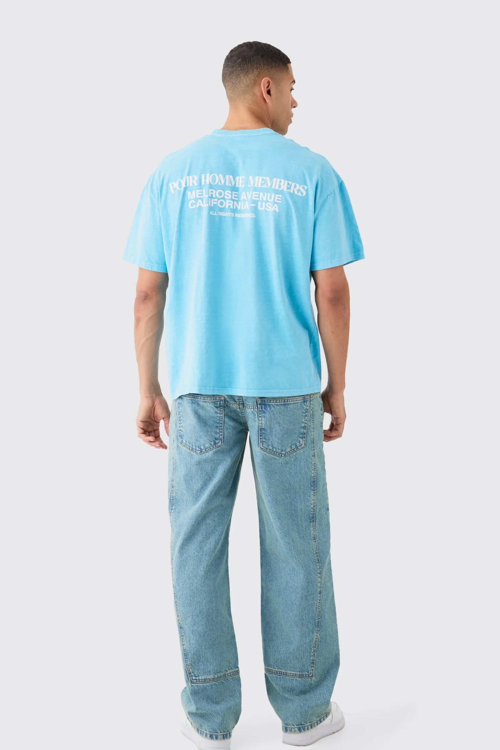 Oversized Overdyed Graphic T-shirt | UK^boohooMAN Discount