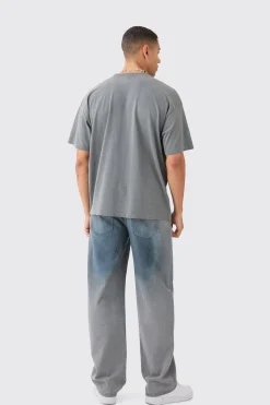 Oversized Overdyed Official Face Graphic T-shirt | UK^boohooMAN New