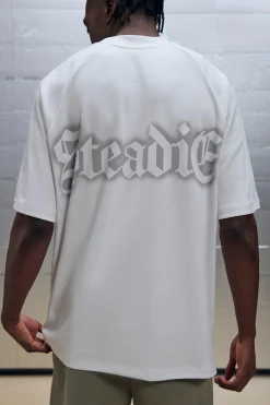 Oversized Overseam Steadie Spray Graphic T-shirt | UK^boohooMAN Online