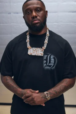 Oversized Overseam Steadie Spray Graphic T-shirt | UK^boohooMAN Best